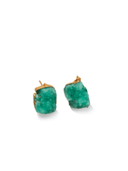 The Raw Emerald Earrings