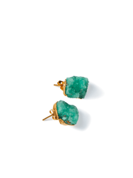 The Raw Emerald Earrings