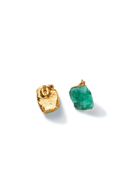 The Raw Emerald Earrings