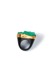 The Raw Emerald Ring