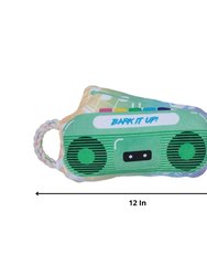 Boombox Crinkle and Squeaky Plush Dog Toy