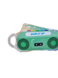 Boombox Crinkle and Squeaky Plush Dog Toy - Green