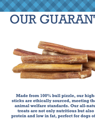 Country Living All-Natural Beef Bully Stick Dog Treats - 6" Standard (10-Pack)