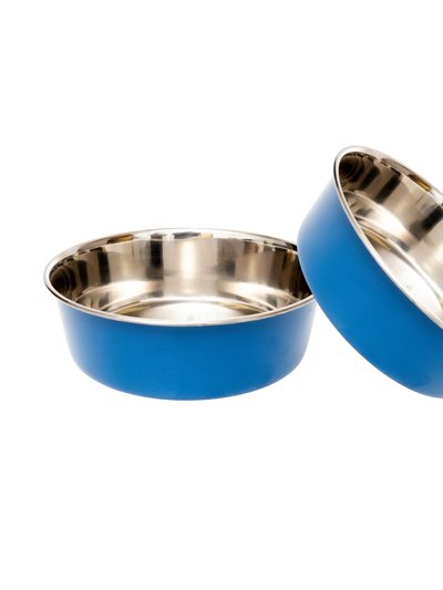 American Pet Supplies Country Living Set of 2 Heavy Gauge Non Skid Stainless Steel Dog Bowls product