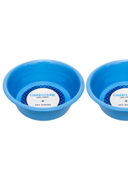 Country Living Set of 2 Non-Slip Durable Powder Coated Stainless Steel Heavy Dog Bowls