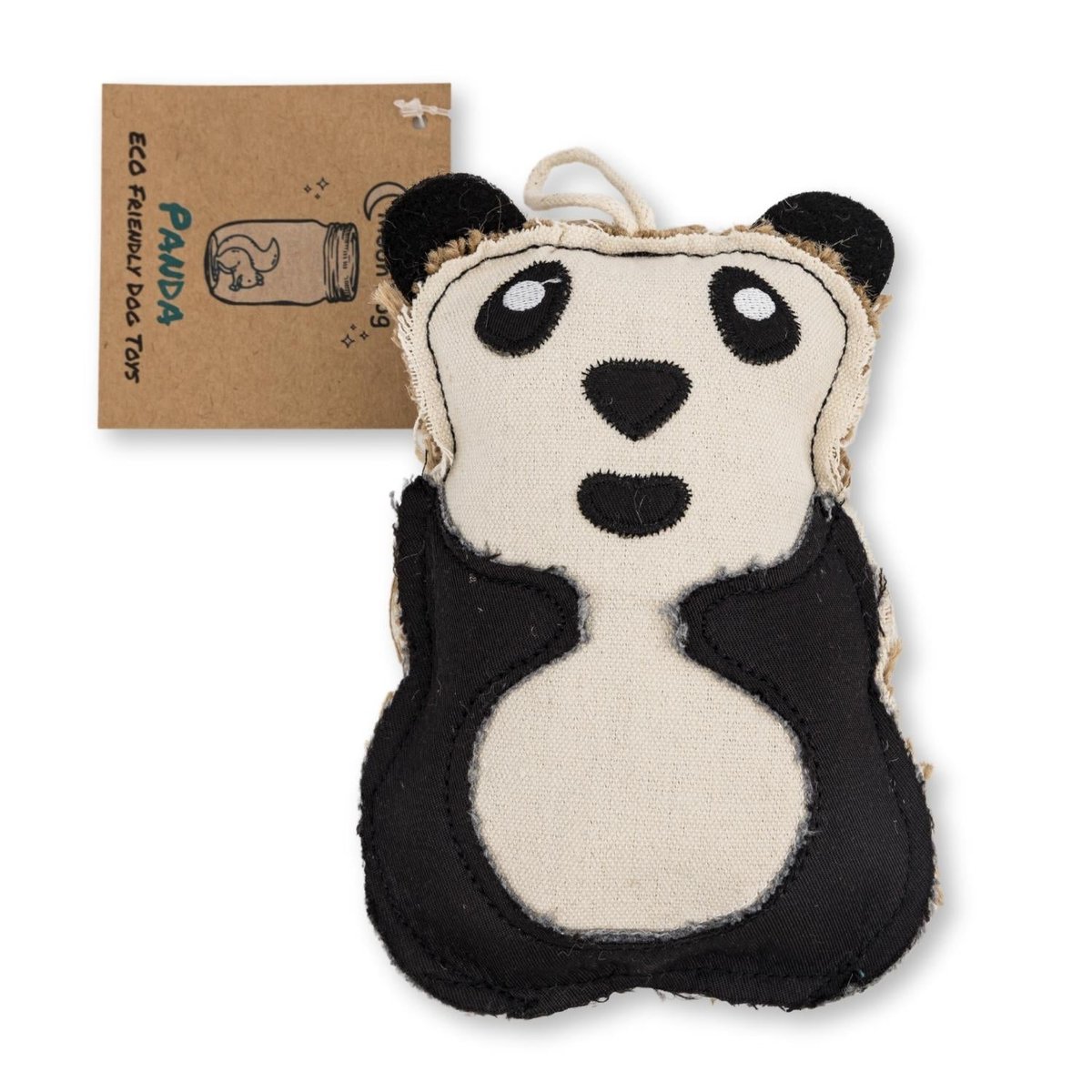 American Pet Supplies Eco Friendly Canvas and Jute Panda Dog Toy