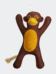 Leather Monkey Toy - Brown