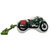 Military Motorcycle Plush Dog Toy - Green