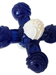 Quacker Jack TPR And Nylon Dog Chew Toy - Blue and White