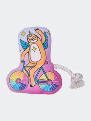 Slow Biker Crinkle and Squeaky Plush Toy - Multi colour