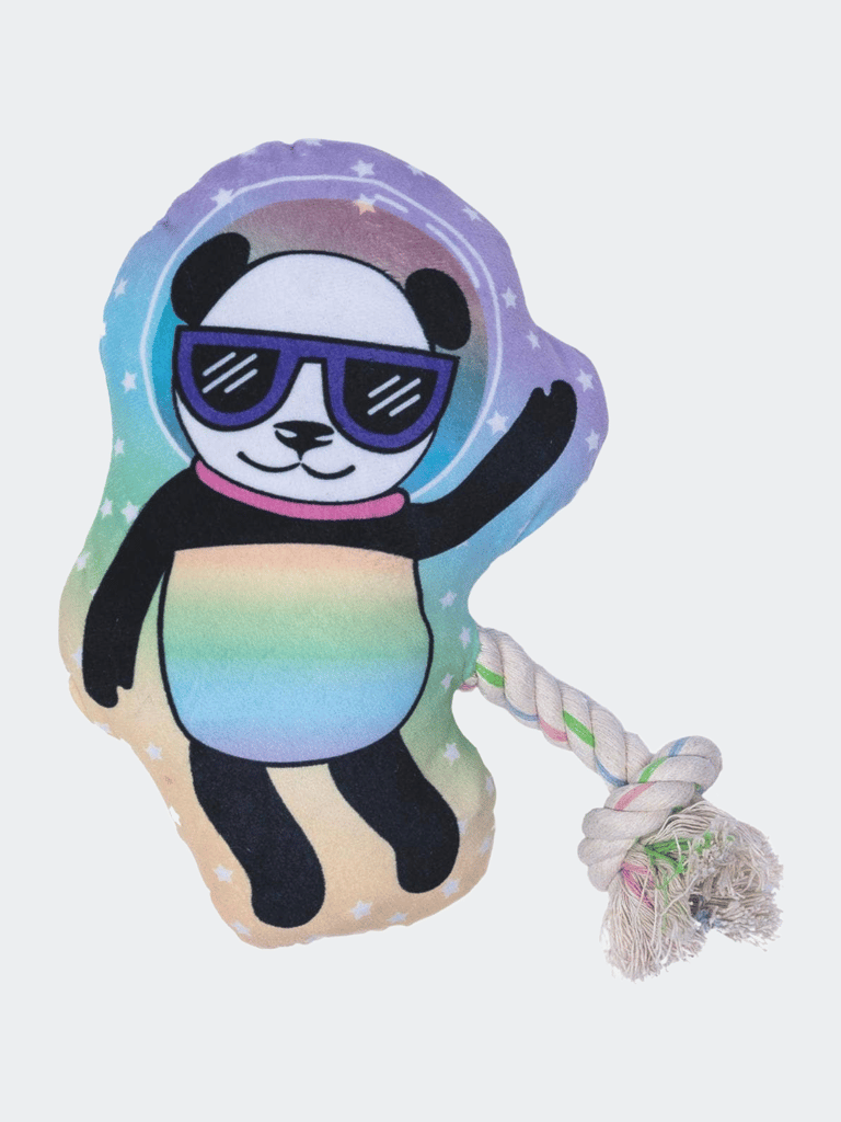 Space Panda Crinkle And Squeaky Plush Dog Toy