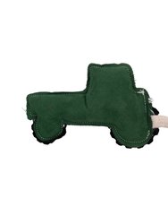 Vegan Leather Green Tractor Eco Friendly Dog Toy