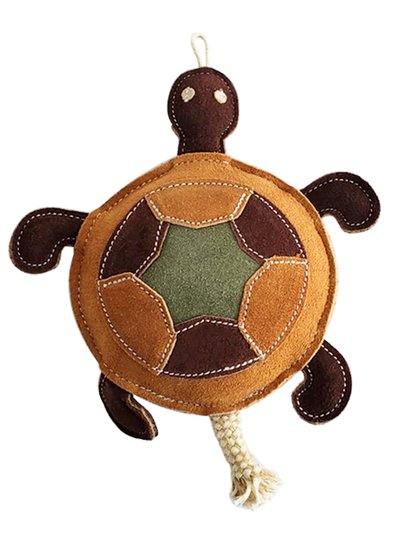 American Pet Supplies Vegan Leather Patchwork Turtle - Dog Chew Toy product