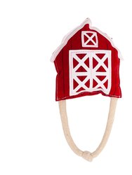 Vegan Leather Red Barn Eco Friendly Dog Chew Toy