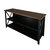 Ashford Console Table / TV Stand With Spacious Shelves - Antique Cherry/Black