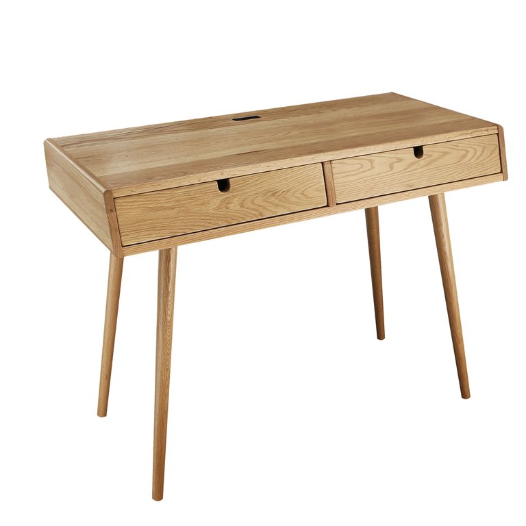 Freedom Desk With USB Ports - Natural Oak