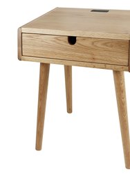 Freedom Nightstand/End Table With USB Ports - Natural Oak