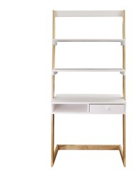 Freestanding Ladder Desk With Drawer