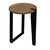 Sundial Contemporary Round End Table - Forest Gray Top/Black Legs