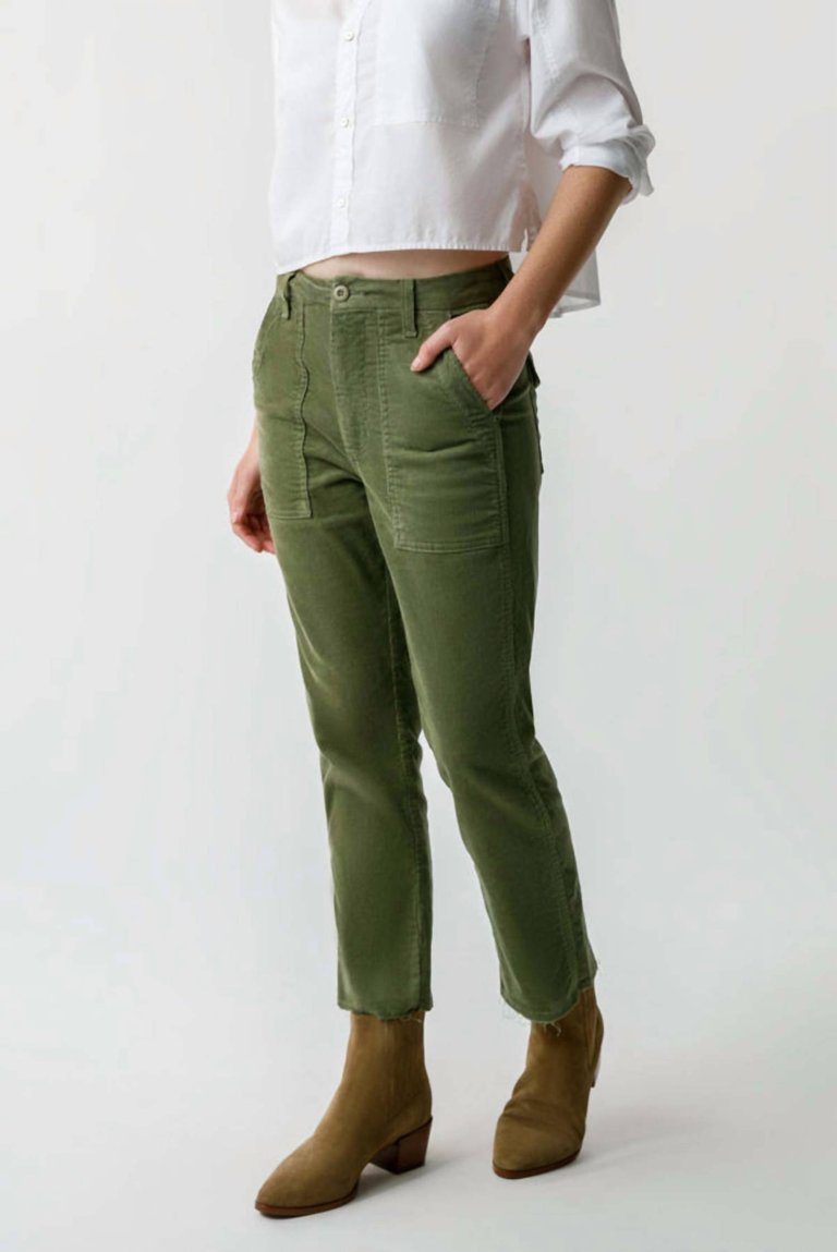 Cord Easy Army Trouser In Tea Leaf - Tea Leaf