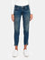 Twist Seam Mid Rise Ankle Skinny Jeans