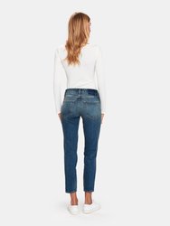 Twist Seam Mid Rise Ankle Skinny Jeans