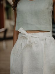 Bergen Mid-Length Linen Skirt