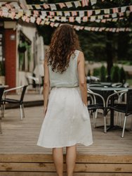 Bergen Mid-Length Linen Skirt