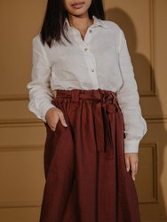 Bergen Mid-Length Linen Skirt
