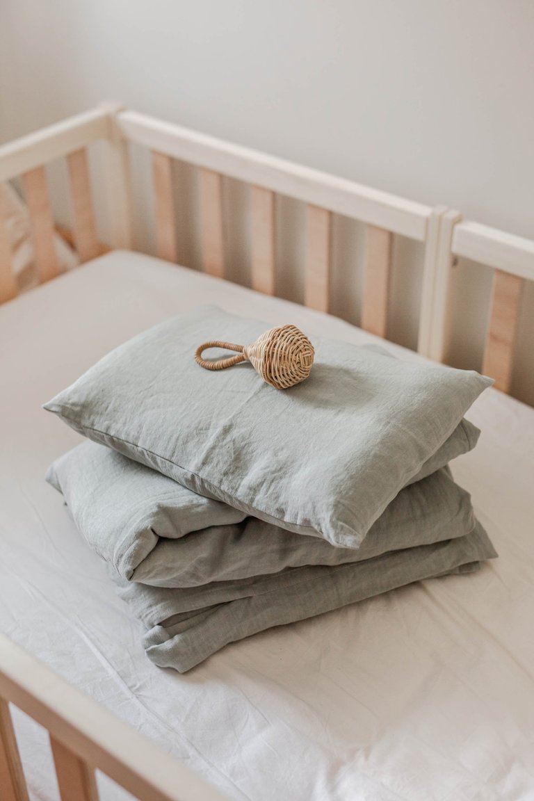 Linen baby bedding - Terracotta