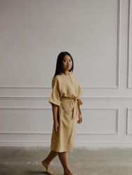 Linen Bathrobe Midnight