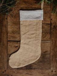 Linen Christmas Stocking