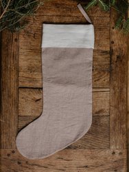 Linen Christmas Stocking