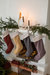 Linen Christmas Stocking - Dusty Rose