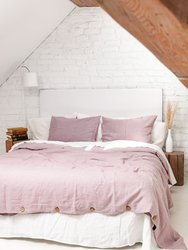 Linen duvet cover in Dusty Rose