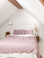 Linen duvet cover in Dusty Rose