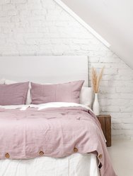 Linen duvet cover in Dusty Rose