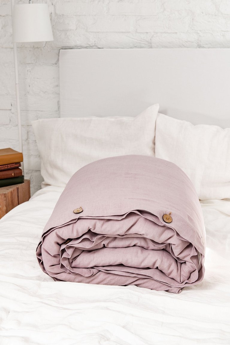 Linen duvet cover in Dusty Rose - Dusty Rose