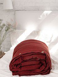 Linen duvet cover in Terracotta - Terracotta