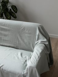 Linen flat sheet in Sage Green