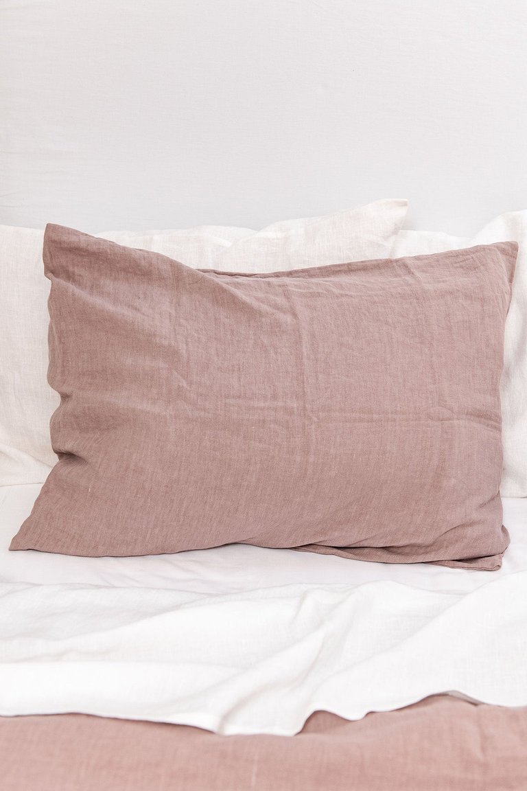 Linen pillowcase in Beige - Beige
