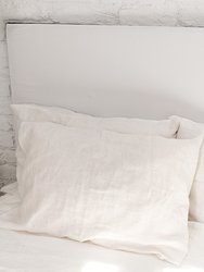Linen pillowcase in White - White