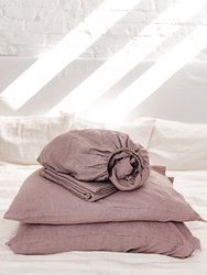 Linen sheets set in Rosy Brown - Rosy Brown