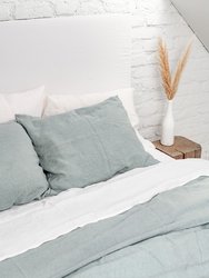 Linen sheets set in Sage Green