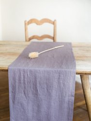 Linen table runner in Dusty Lavender