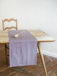 Linen table runner in Dusty Lavender