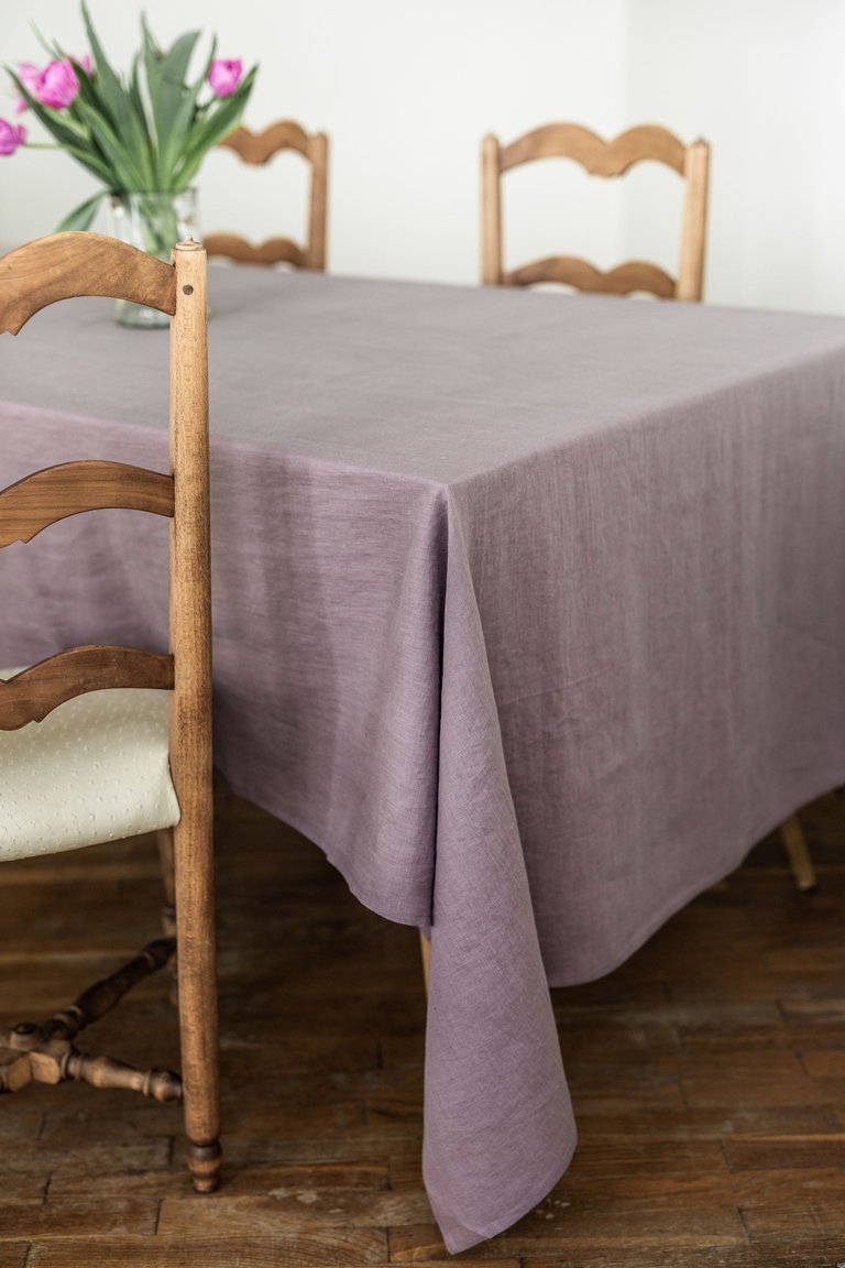Linen tablecloth in Dusty Lavender - Dusty Lavender