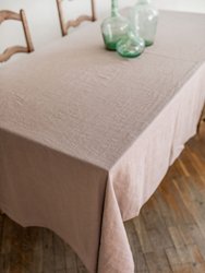 Linen tablecloth in Rosy Brown