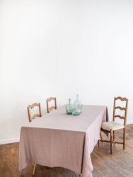 Linen tablecloth in Rosy Brown