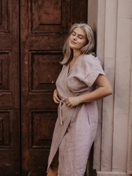 Linen Wrap Dress Rome